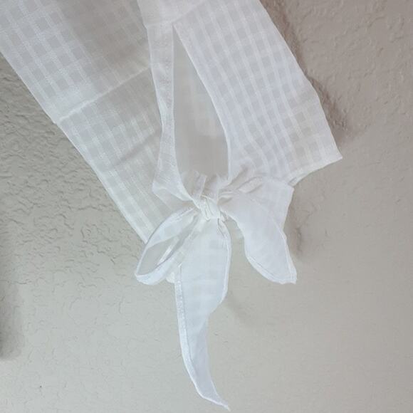 Anthropologie Doe & Rae NEW White Peplum White Off Shoulder Ruffled Top M - Picture 5 of 12